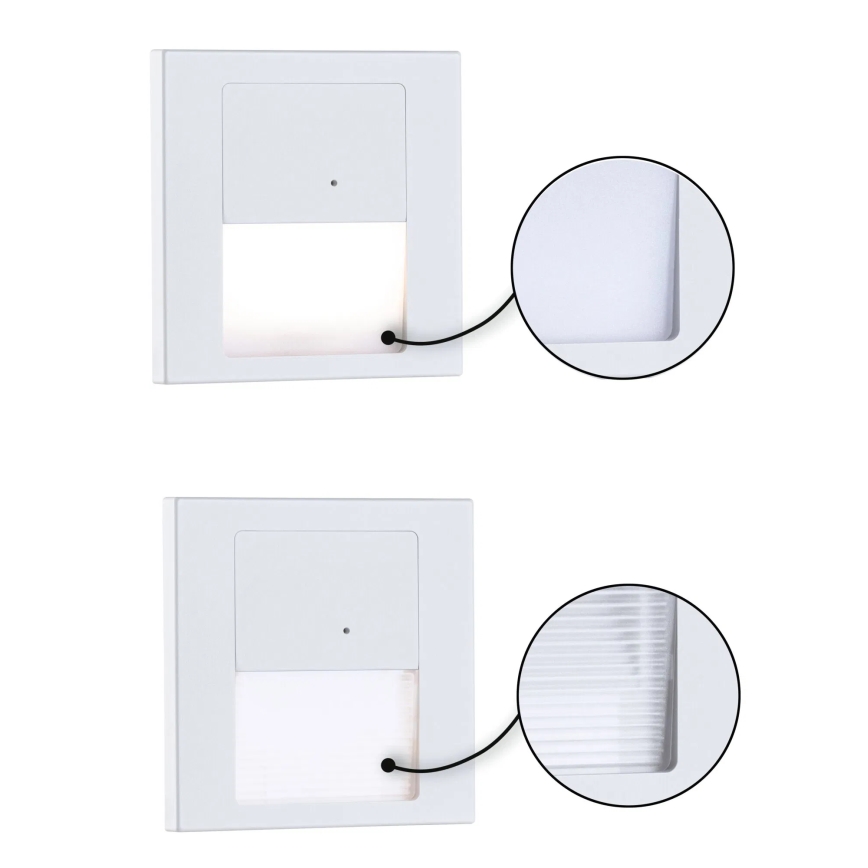 Paulmann 80002 - LED/1W Лестничный светильник с датчиком TSARO 230V Lead/белый