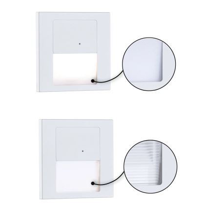 Paulmann 80002 - LED/1W Сходовий світильник з датчиком TSARO 230V Lead/білий