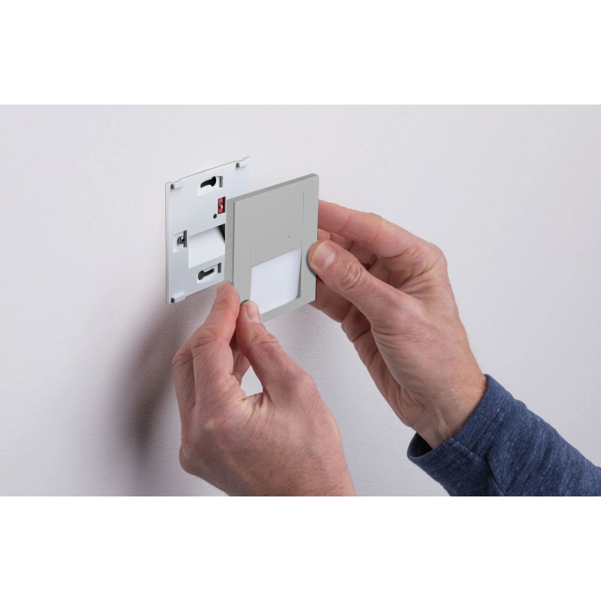 Paulmann 80003 - LED/1W Лестничный светильник с датчиком TSARO 230V Lead/матовый хром