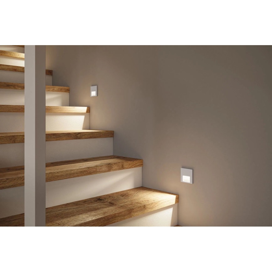 Paulmann 80003 - LED/1W Лестничный светильник с датчиком TSARO 230V Lead/матовый хром