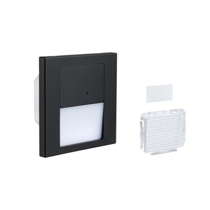 Paulmann 80004 - LED/1W Лестничный светильник с датчиком TSARO 230V Lead/черный