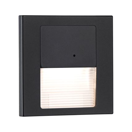 Paulmann 80004 - LED/1W Світильник для сходів із сенсором TSARO 230В Свинець/чорний