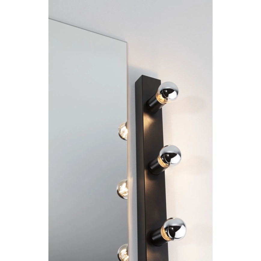 Paulmann 80097 - 3xE14/40W IP44 Підсвітка для дзеркала у ванній REGULA 230V чорний