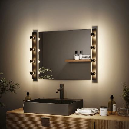 Paulmann 80099 - 4xE14/40W IP44 Подсветка для зеркала в ванной комнате REGULA 230V черный