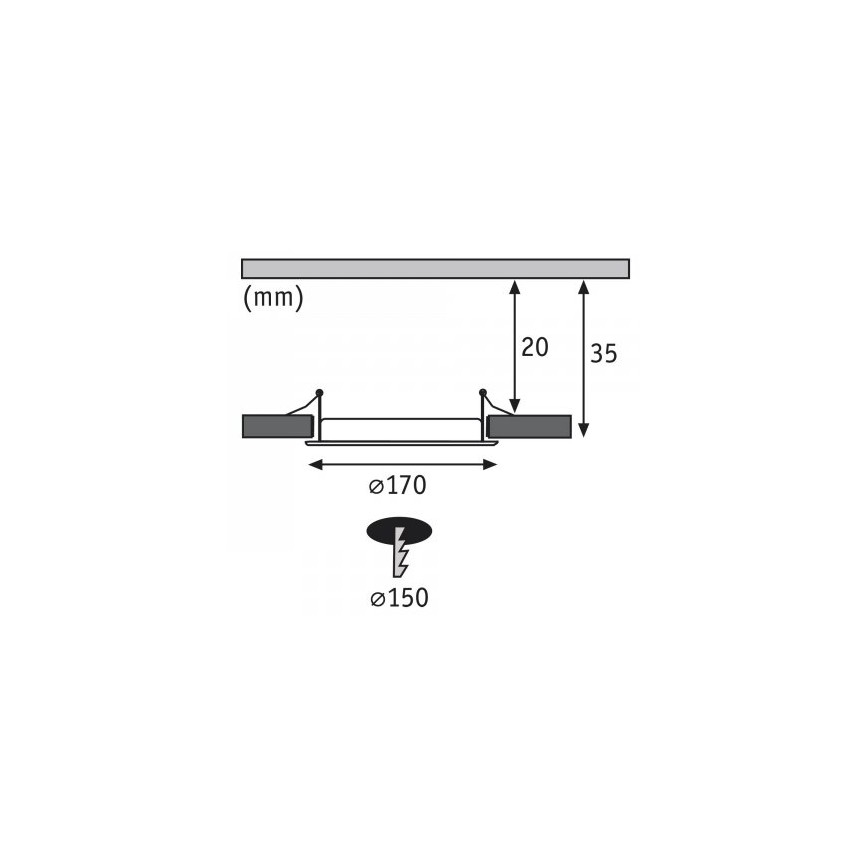 Paulmann 92062 - Подвесной потолочный светильник для ванной комнаты QUAL 230V 2700K LED/12W IP44