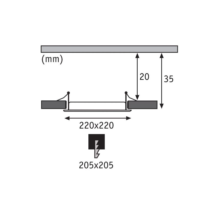 Paulmann 92066 - LED/18W IP44 Вбудований стельовий світильник для ванної 230V