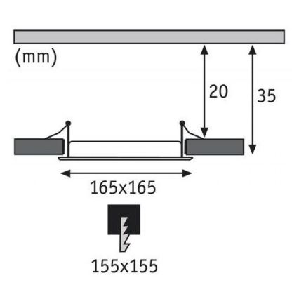 Paulmann 92068 - LED/12W IP44 Вбудований світильник для ванної кімнати QUAL 230V 2700K