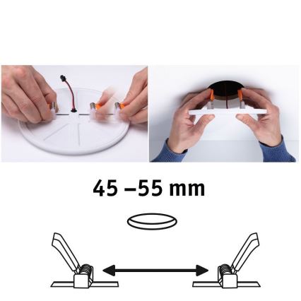 Paulmann 92387 - LED/4,5W IP44 Вбудований світильник для ванної кімнати VARIFIT 230V