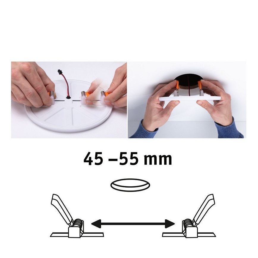 Paulmann 92387 - LED/4,5W IP44 Вбудований світильник для ванної кімнати VARIFIT 230V