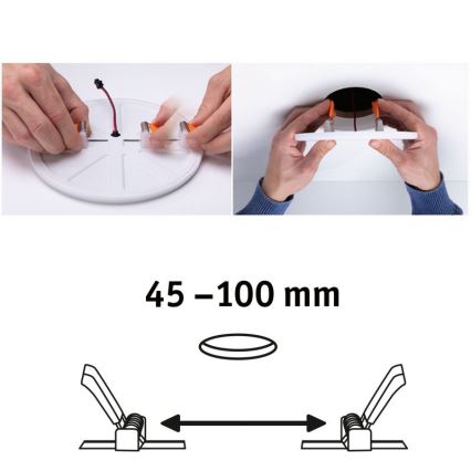 Paulmann 92388 - LED/8,5W IP44 Вбудований світильник для ванної кімнати VARIFIT 230V