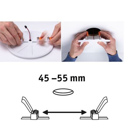 Paulmann 92390 - LED/4,5W IP44 Вбудований світильник для ванної кімнати VARIFIT 230V