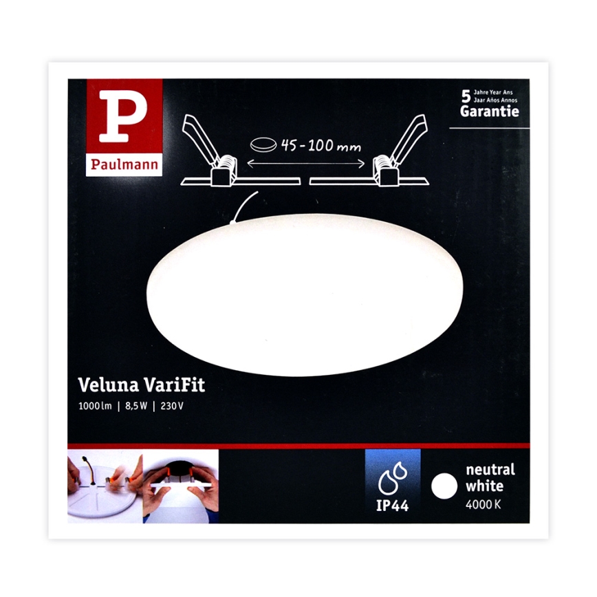 Paulmann 92391 - LED/8,5W IP44 Встроенный светильник для ванной комнаты VARIFIT 230V