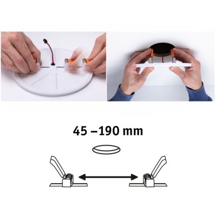 Paulmann 92392 - LED/17,5W IP44 Вбудований світильник для ванної кімнати VARIFIT 230V