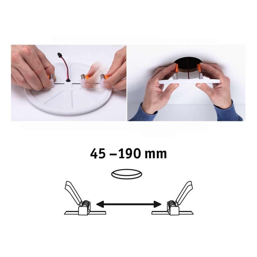 Paulmann 92392 - LED/17,5W IP44 Вбудований світильник для ванної кімнати VARIFIT 230V