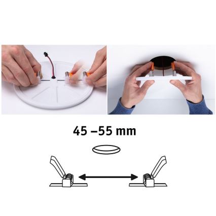 Paulmann 92393 - LED/4,5W IP44 Вбудований світильник для ванної кімнати VARIFIT 230V