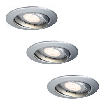 Paulmann 92516 - НАБІР 3xLED-GU10/3,5W Вбудоване світильник для ванної кімнати PREMIUM LINE 230V