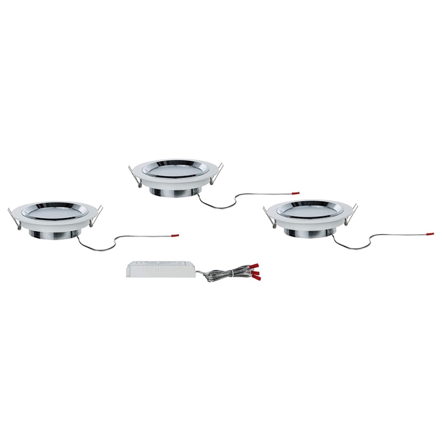 Paulmann 92693 - НАБОР 3xLED/8W Встроенный светильник с регулированием яркости PREMIUM LINE 230