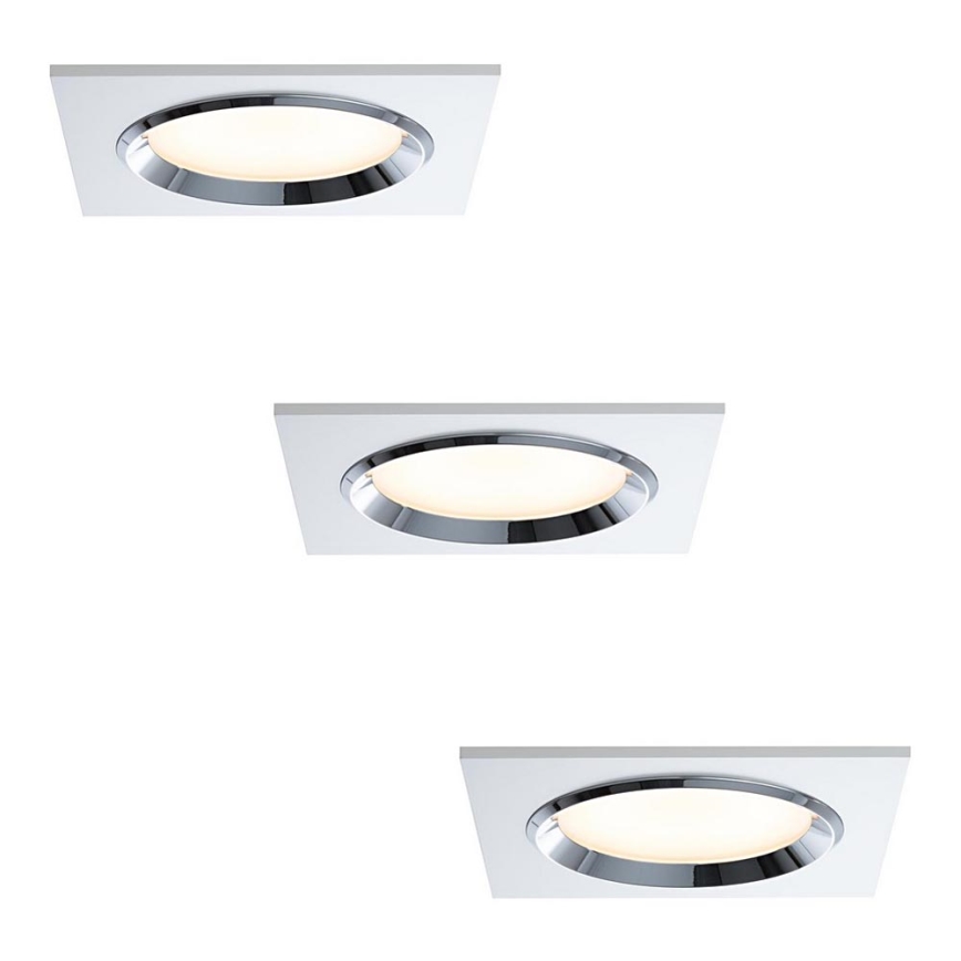 Paulmann 92695 - НАБІР 3xLED/8W Стельовий вбудований світильник з регулюванням яскравості DICE 230V
