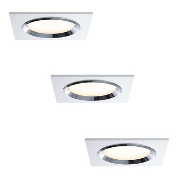 Paulmann 92695 - НАБОР 3x LED/8W Встроенный светильник с регулированием яркости DICE 230V