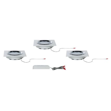 Paulmann 92695 - НАБОР 3x LED/8W Встроенный светильник с регулированием яркости DICE 230V