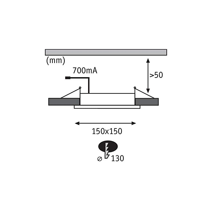 Paulmann 92696 - НАБОР 3xLED/8W Встроенный светильник с регулированием яркости DICE 230V