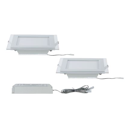 Paulmann 92706 - НАБІР 2xLED/7,5W Стельовий вбудований світильник з регулюванням яскравості DECODICE 230V