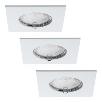 Paulmann 92760 - НАБОР 3xLED/6,8W Встроенный светильник для ванной комнаты COIN 230V IP44