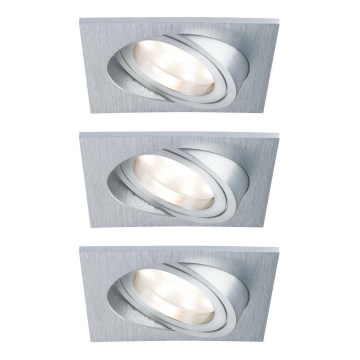 Paulmann 92799 - НАБОР 3x LED/6,8W IP23 Встроенный светильник для ванной комнаты COIN 230V