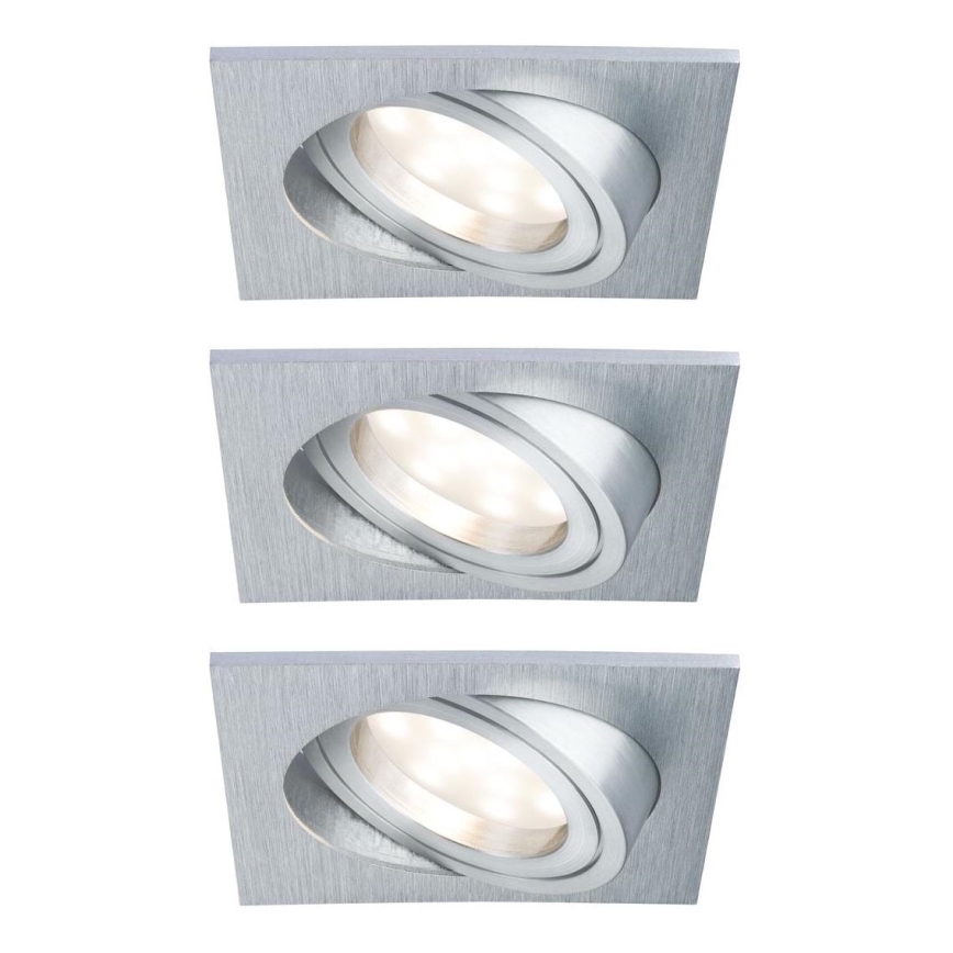 Paulmann 92799 - НАБОР 3x LED/6,8W IP23 Встроенный светильник для ванной комнаты COIN 230V