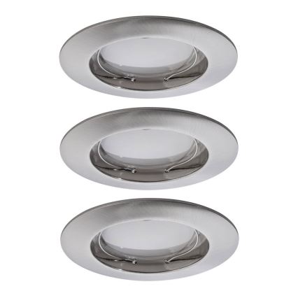 Paulmann 92827 - НАБІР 3xLED/7W IP44 Вбудований стельовий світильник для ванної з регулюванням яскравості COIN 230V