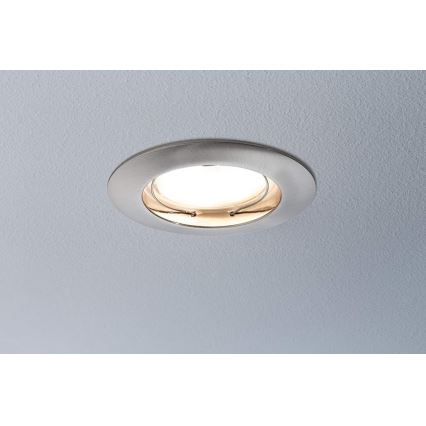 Paulmann 92827 - НАБІР 3xLED/7W IP44 Вбудований стельовий світильник для ванної з регулюванням яскравості COIN 230V