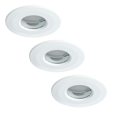 Paulmann 92847 - НАБІР 3xLED/7W IP65 Світлодіодний вбудований світильник для ванної з регулюванням яскравості COIN 230V