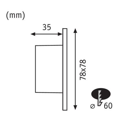 Paulmann 92922 - LED/1,7W Світильник для сходів WAND 230V