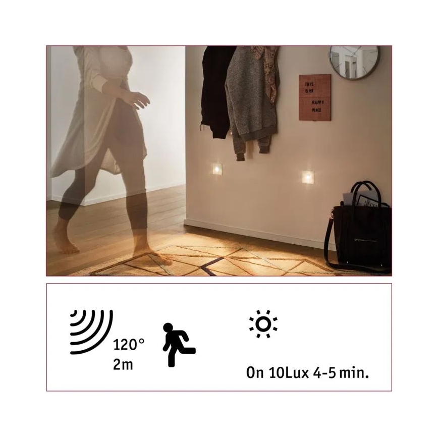 Paulmann 92923 - LED/1,1W Сходовий світильник з датчиком WAND 230V 2700K