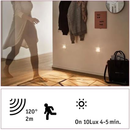 Paulmann 92923 - LED/1,1W Сходовий світильник з датчиком WAND 230V 2700K