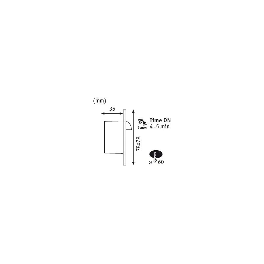 Paulmann 92923 - LED/1,1W Сходовий світильник з датчиком WAND 230V 2700K