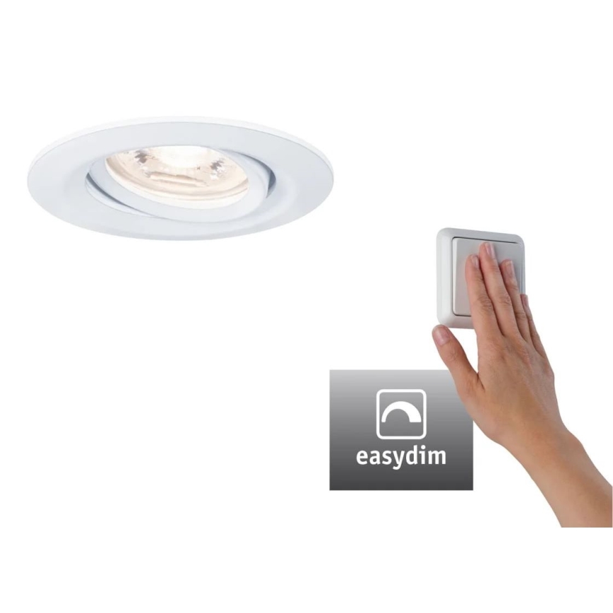 Paulmann 92970 - LED/4,2W IP23 Вбудований стельовий світильник для ванної з регулюванням яскравості COIN 230V