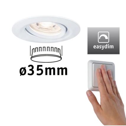 Paulmann 92970 - LED/4,2W IP23 Вбудований стельовий світильник для ванної з регулюванням яскравості COIN 230V