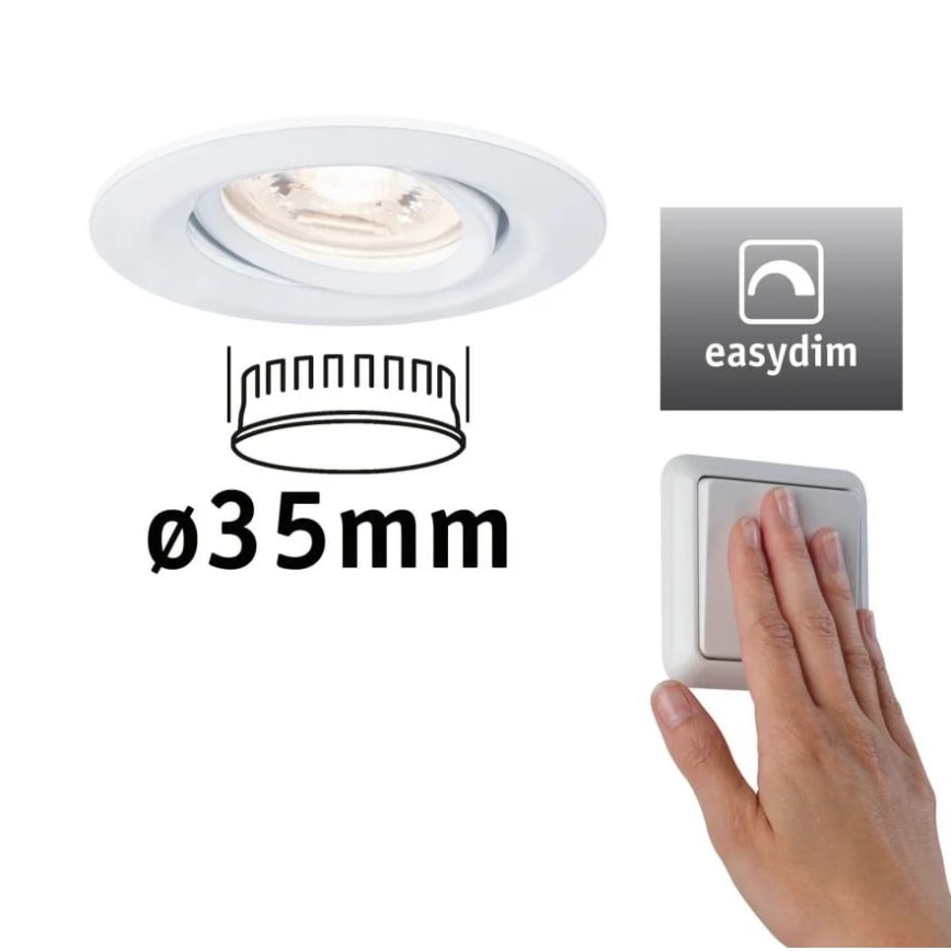 Paulmann 92970 - LED/4,2W IP23 Вбудований стельовий світильник для ванної з регулюванням яскравості COIN 230V