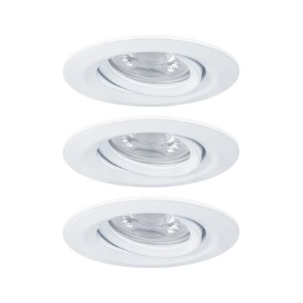 Paulmann 92971 - НАБІР 3x LED/4,2W IP23 Вбудований стельовий світильник для ванної з регулюванням яскравості NOVA 230V