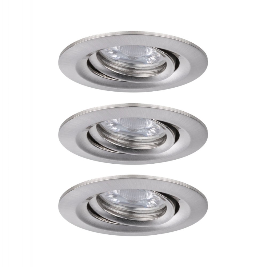 Paulmann 92973 - НАБІР 3xLED/4,2W IP23 Світильник для ванної з регулюванням яскравості COIN 230V