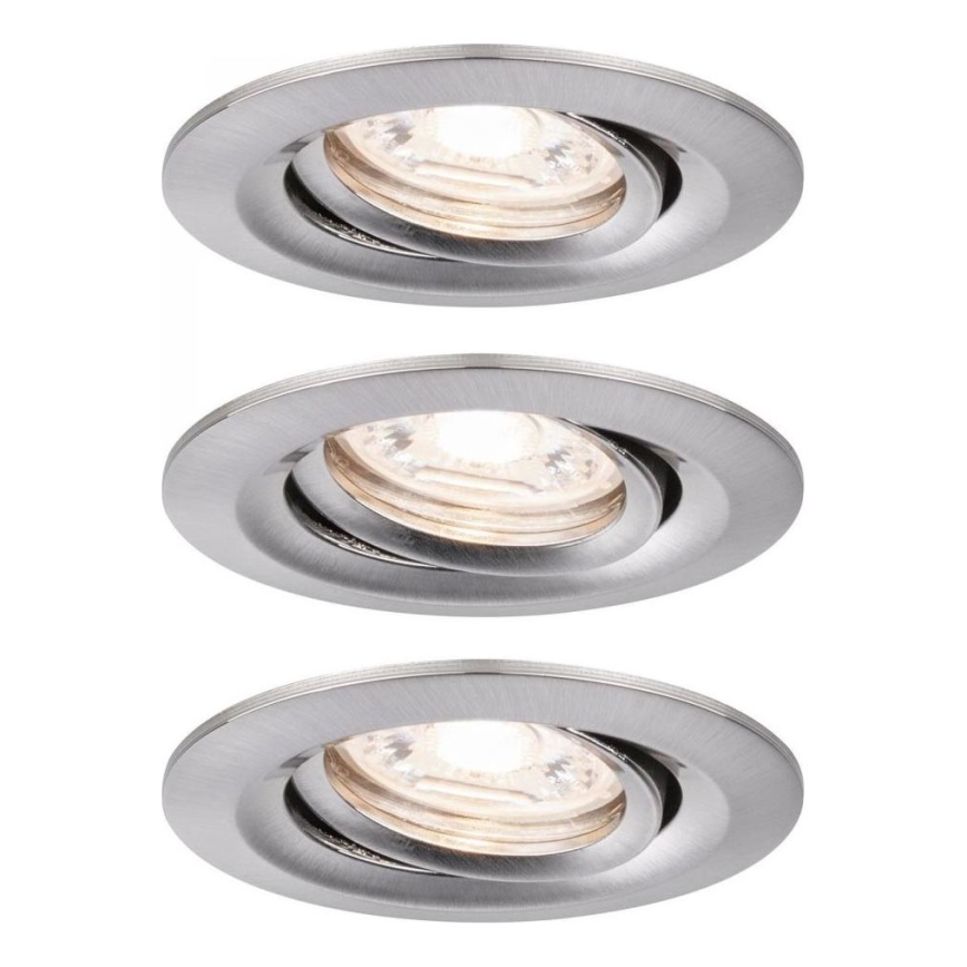 Paulmann 92973 - НАБОР 3xLED/4,2W IP23 Светильник для ванной комнаты с регулированием яркости COIN 230V