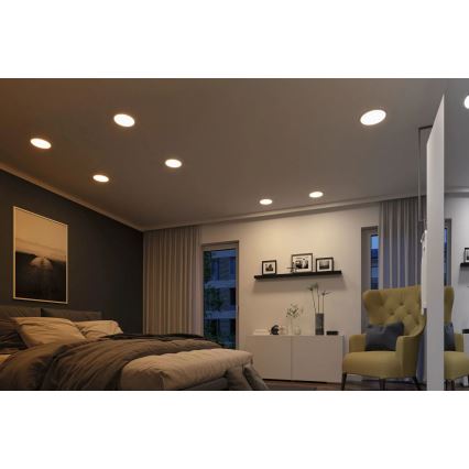 Paulmann 92992 - LED/16W IP44 Потолочный встраиваемый светильник для ванной комнаты AREO, 230V, 2000/3000/4000K, диаметр 23 см, матовый хром