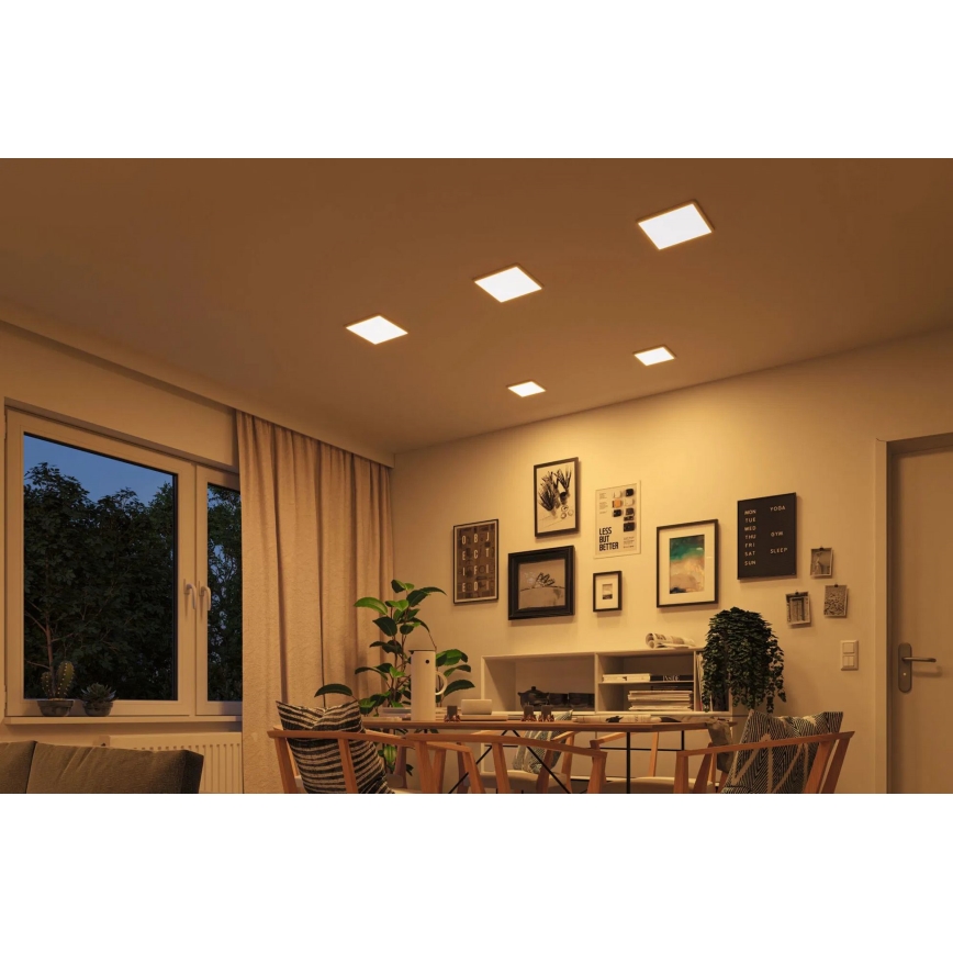 Paulmann 92993 - LED/13W IP44 Вбудований стельовий світильник для ванної кімнати AREO 230V 2000/3000/4000K 17,5x17,5 см білий