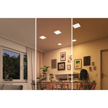 Paulmann 92993 - LED/13W IP44 Встраиваемый потолочный светильник для ванной AREO 230V 2000/3000/4000K 17,5x17,5 см белый