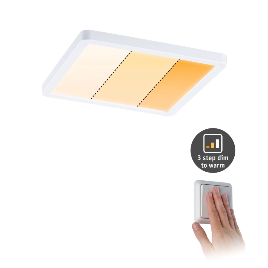 Paulmann 92993 - LED/13W IP44 Встраиваемый потолочный светильник для ванной AREO 230V 2000/3000/4000K 17,5x17,5 см белый