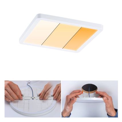 Paulmann 92993 - LED/13W IP44 Встраиваемый потолочный светильник для ванной AREO 230V 2000/3000/4000K 17,5x17,5 см белый