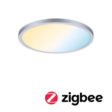 Paulmann 93046 - LED, 16 Вт, IP44 димований вбудований світильник для ванної кімнати AREO 230 В 3000–6500K діаметр 23 см матовий хром