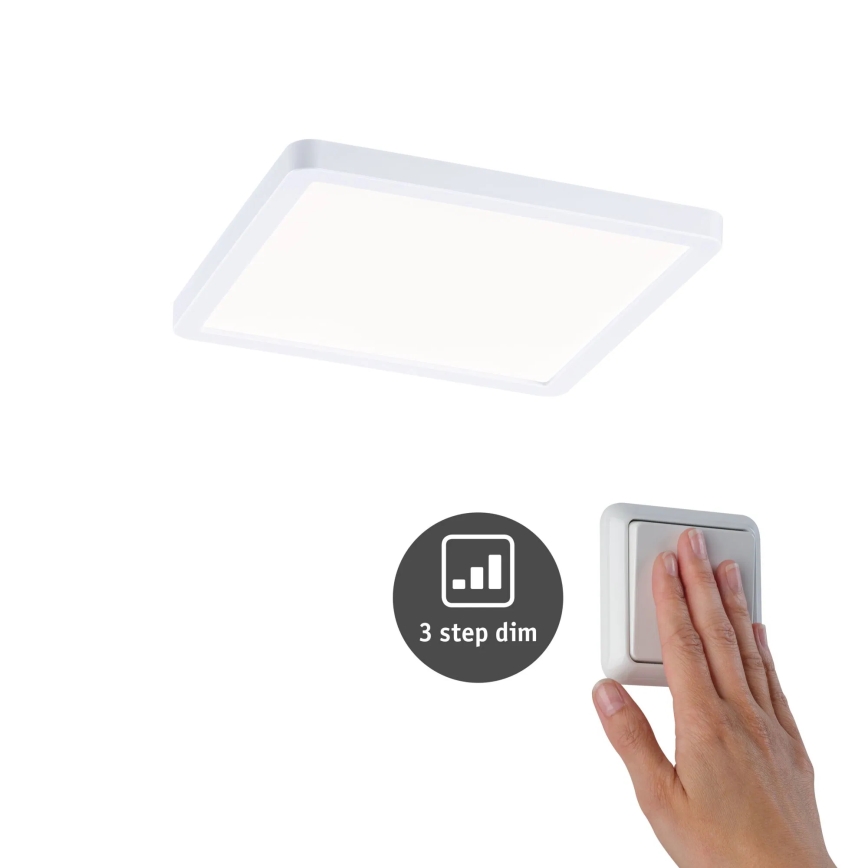 Paulmann 93059 - LED/13W IP44 Диммируемый встраиваемый потолочный светильник для ванной AREO 230V 17,5x17,5 cm белый