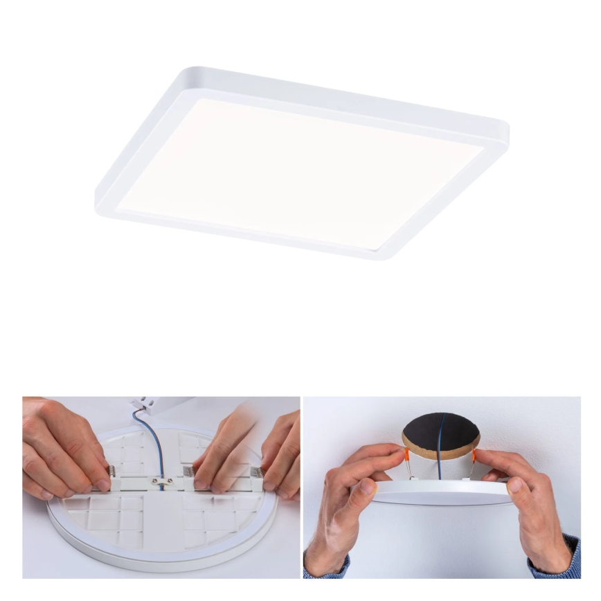 Paulmann 93059 - LED/13W IP44 Диммируемый встраиваемый потолочный светильник для ванной AREO 230V 17,5x17,5 cm белый